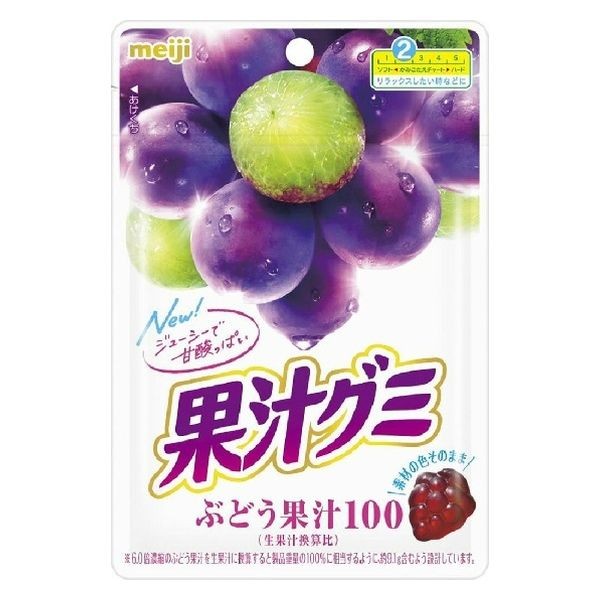 Meiji fruit juice gummy grapes 54g-0