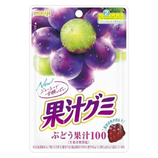 Meiji fruit juice gummy grapes 54g