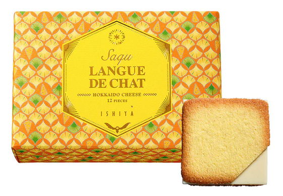 【Japan DirectMail】Saqu LANGUE DE CHAT Hokkaido cheese 12 pieces-0