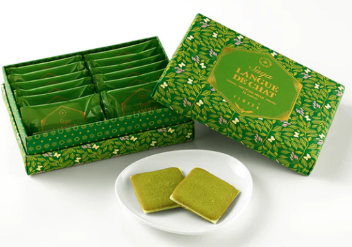 【Japan DirectMail】Saqu LANGUE DE CHAT Matcha milk 12 pieces