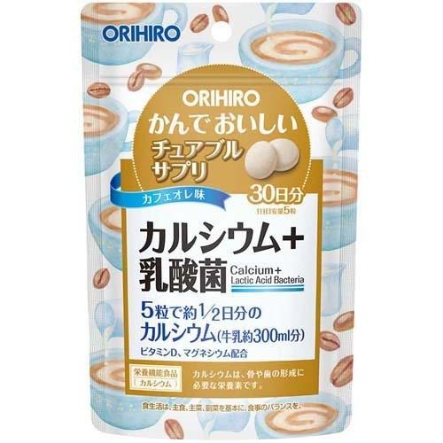 ORIHIRO 补充锭钙 乳酸菌 咖啡牛奶味 咀嚼丸 120粒入