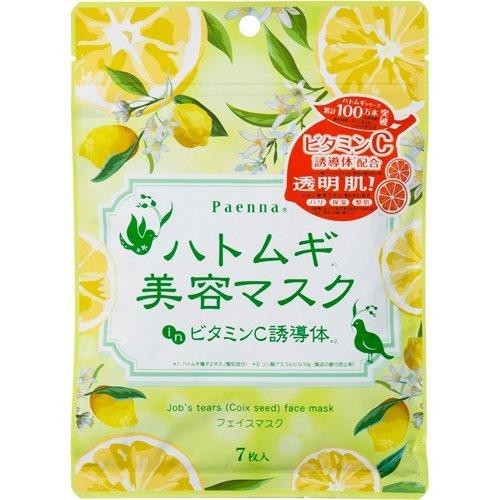 Paenna Hatomugi Paenna Coix barley beauty mask in vitamin C derivative (7 pieces) / Paenna (coix barley vitamin face mask face pack)-0